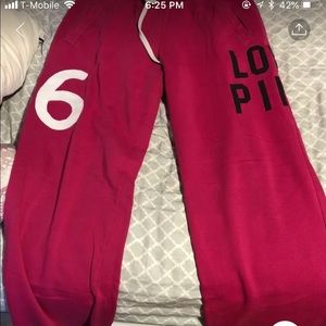 Hot pink VS sweats